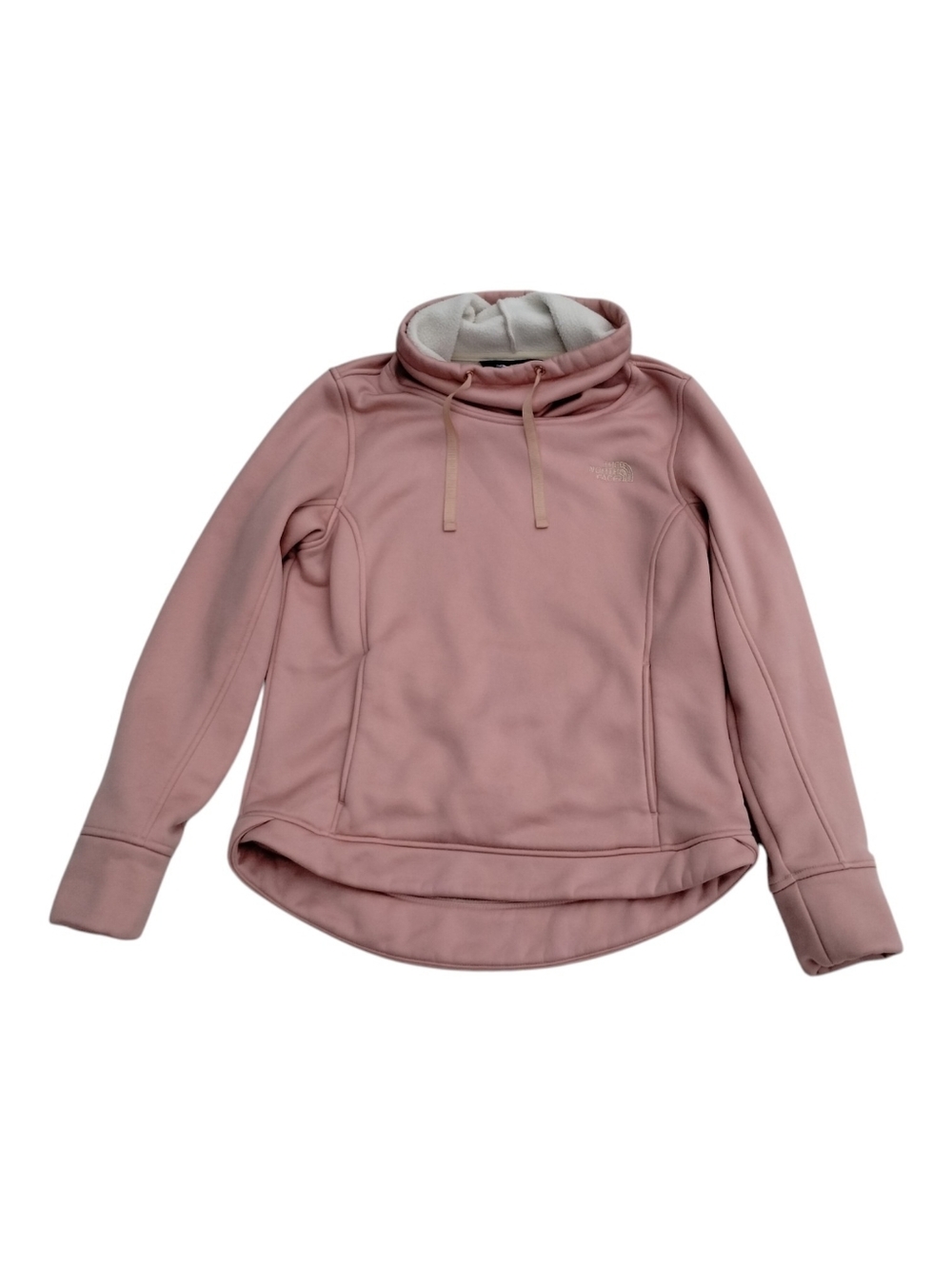 The North Face Pink Cowl Neck Women's Sweatshirt Size Medium Fleece Lined Pocket